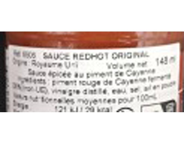 SAUCE DE PIMENT FORTE CAYENNE