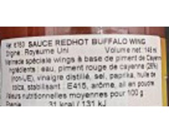 SAUCE DE PIMENT FORTE WINGS