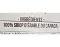 SIROP D’ERABLE