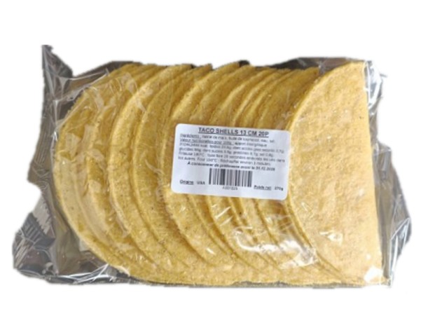 TACO SHELLS 13 CM 20 P.