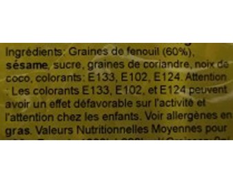 MELANGE DE GRAINES ENROBEES DE SUCRE