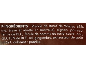 BOUCHEE AU BOEUF WAGYU 15 P. ****
