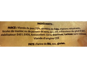 BOUCHEE AU PORC 20 P. ****