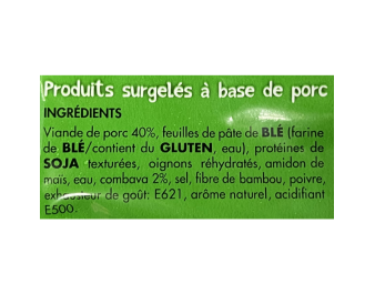 BOUCHEE AU PORC ET COMBAVA 20 P. ****