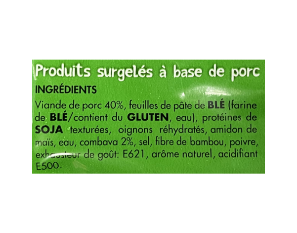 BOUCHEE AU PORC ET COMBAVA 20 P. ****
