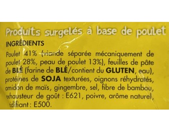 BOUCHEE AU POULET 20 P. ****