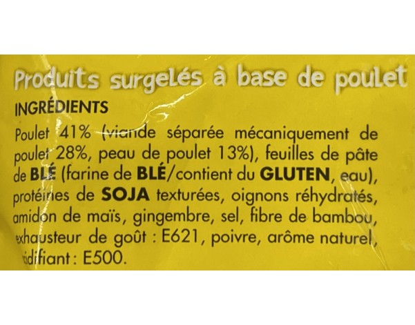 BOUCHEE AU POULET 20 P. ****