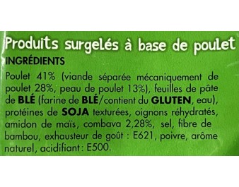 BOUCHEE AU POULET ET COMBAVA 20 P. ****