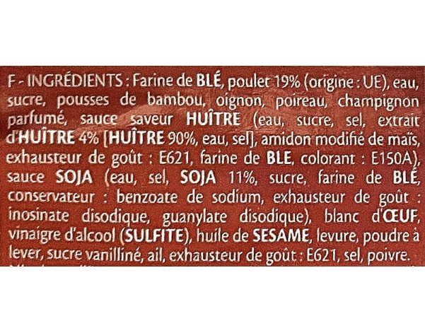 BRIOCHE A LA VIANDE DE POULET ET CHAMPIGNON PARFUME 4 P. ****