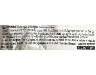 BRIOCHE A LA VIANDE DE POULET ET LEGUMES 20 P. ****