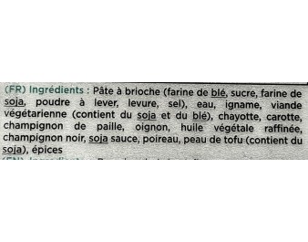 BRIOCHE VEGETARIEN 6 P. ****