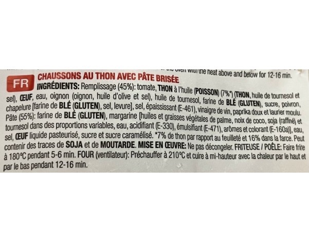CHAUSSON AU THON ****