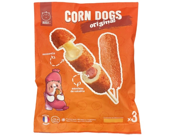 CORN DOGS SAUCISSE VOLAILLE MOZZARELLA ORIGINAL HALAL 3 P. ****