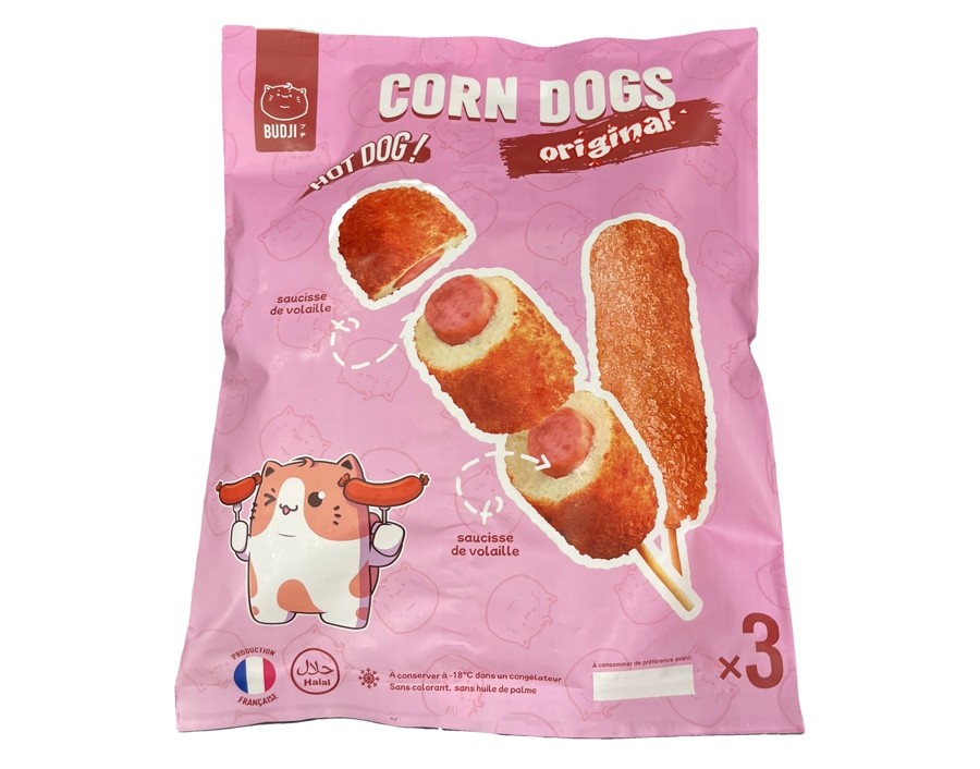 CORN DOGS SAUCISSE VOLAILLE ORIGINAL HALAL 3 P. ****