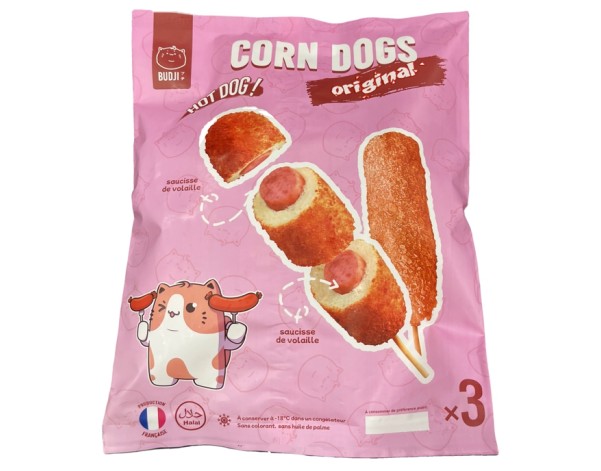 CORN DOGS SAUCISSE VOLAILLE ORIGINAL HALAL 3 P. ****