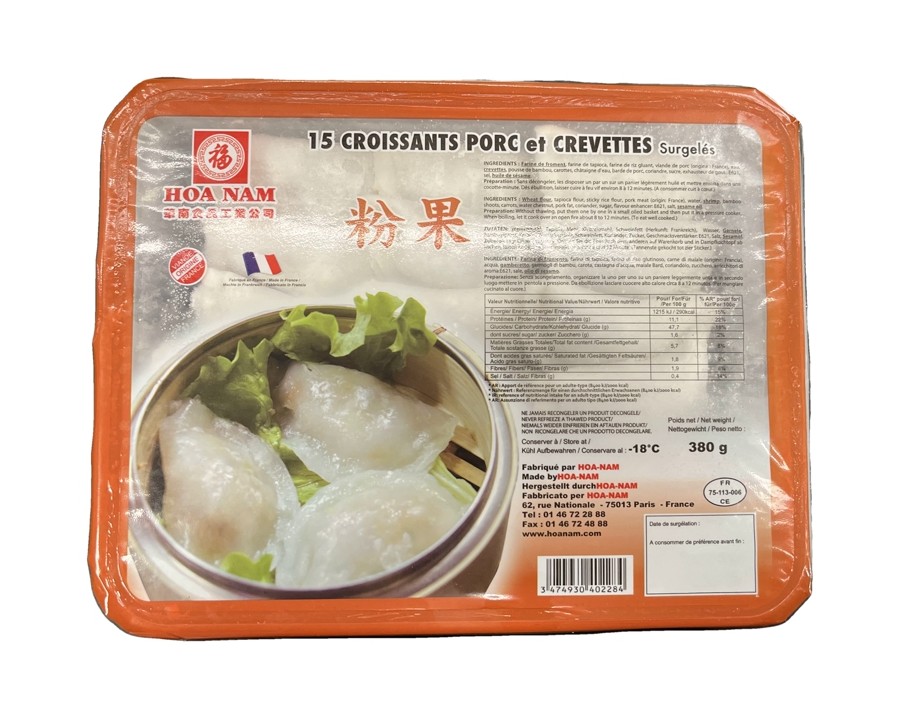 CROISSANT AU PORC ET CREVETTES 15 P. ****