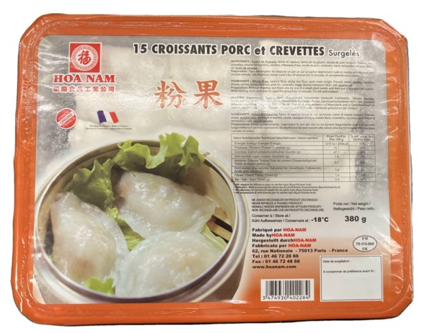 CROISSANT AU PORC ET CREVETTES 15 P. ****