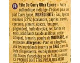 PATE DE CURRY FORT