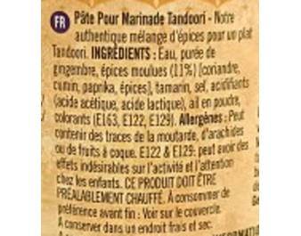 PATE DE MARINADE TANDOORI MOYEN