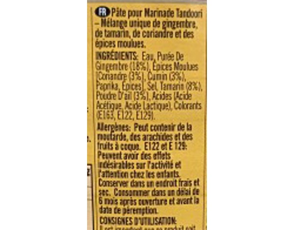 PATE DE MARINADE TANDOORI MOYEN