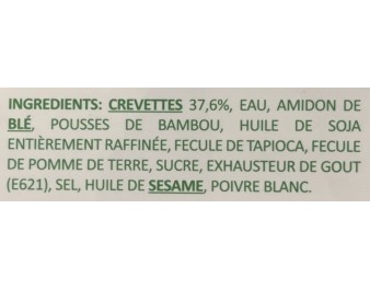 RAVIOLIS AUX CREVETTES MINI 30 P. ****