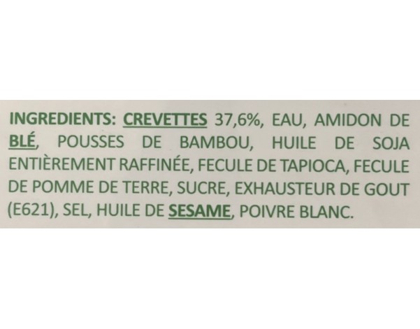 RAVIOLIS AUX CREVETTES MINI 30 P. ****