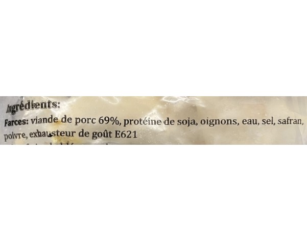 SAMOUSSAS AU PORC 20 P. ****