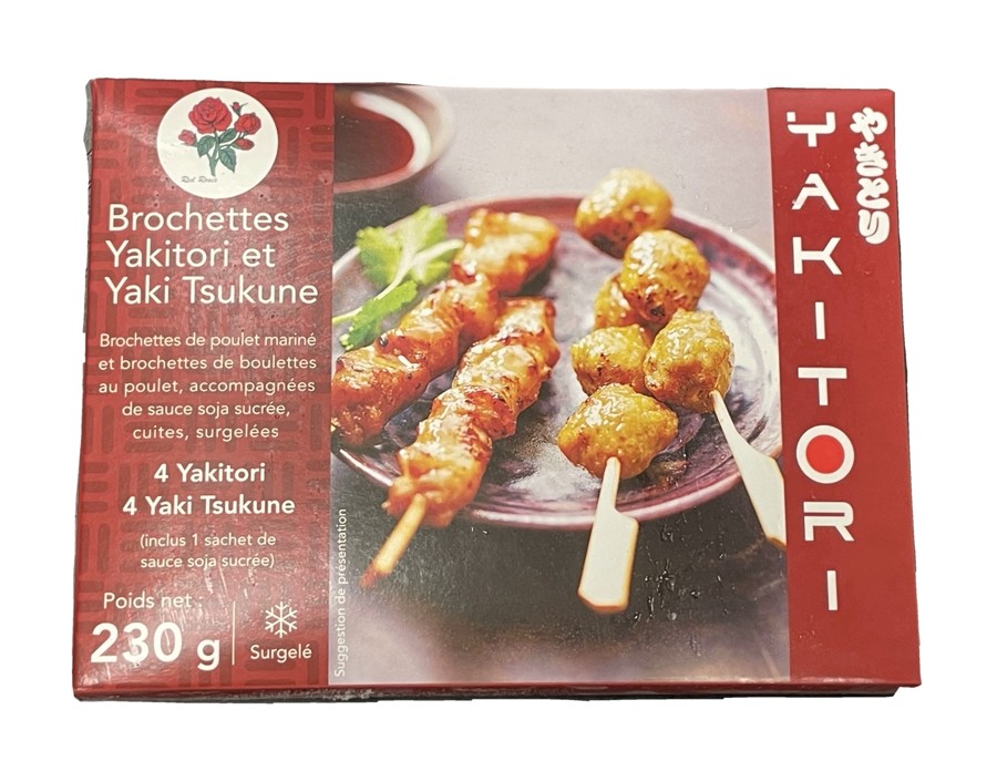 BROCHETTE DE POULET YAKITORI ET BOULETTE DE POULET YAKI TSUKUNE 8 P. ****