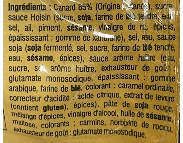 CANARD LAQUE ENTIER ****