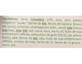 CHAUSSONS AUX FRUITS DE MER 20 P. ****