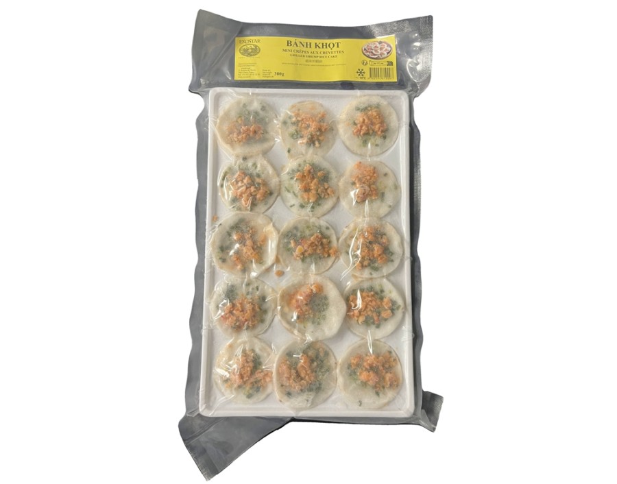 CREPE DE RIZ AUX CREVETTES MINI 15 P. (BANH KHOT) ****