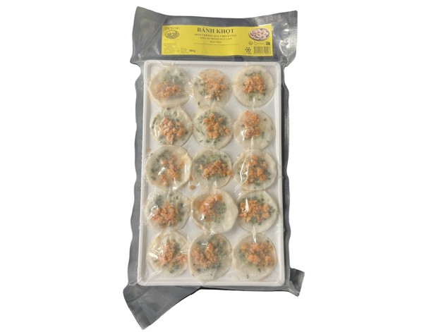 CREPE DE RIZ AUX CREVETTES MINI 15 P. (BANH KHOT) ****