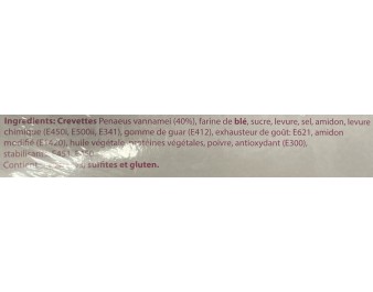 CREVETTES PANEES TORPEDO 16/20 ****