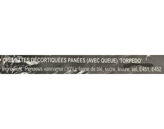 CREVETTES PANEES TORPEDO 26/30 ****