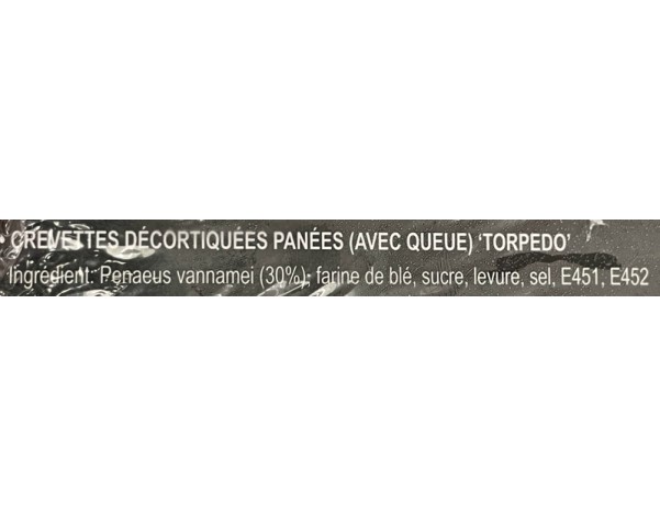 CREVETTES PANEES TORPEDO 26/30 ****