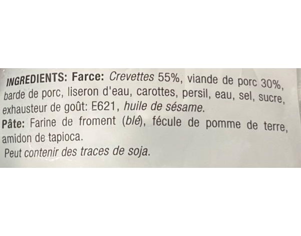 CROISSANT AU PORC ET CREVETTES 50 P. ****
