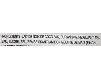 DESSERT AU RIZ GLUANT ET DURIAN AU LAIT DE COCO ****