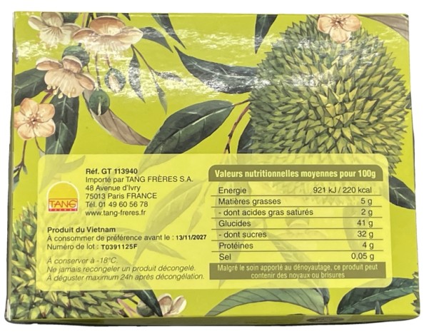 DURIAN MONTHONG EN MORCEAUX SANS NOYAU ****