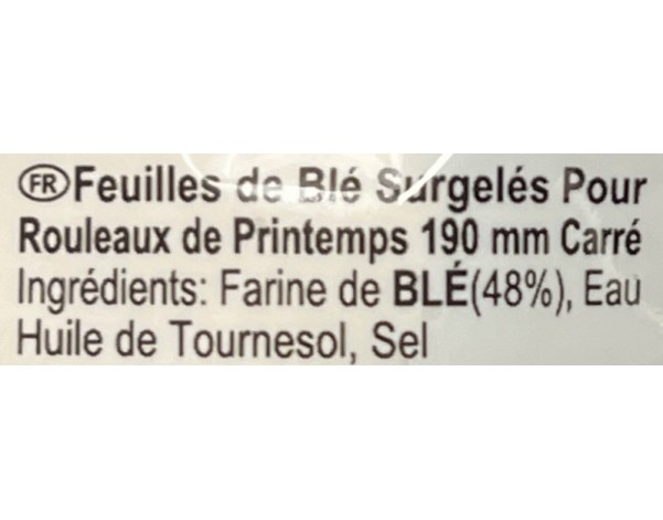 GALETTE DE BLE 190 X 190 MM 50 P. ****
