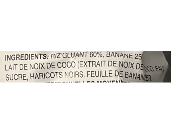 GATEAU DE RIZ GLUANT ET BANANE 4 P. ****