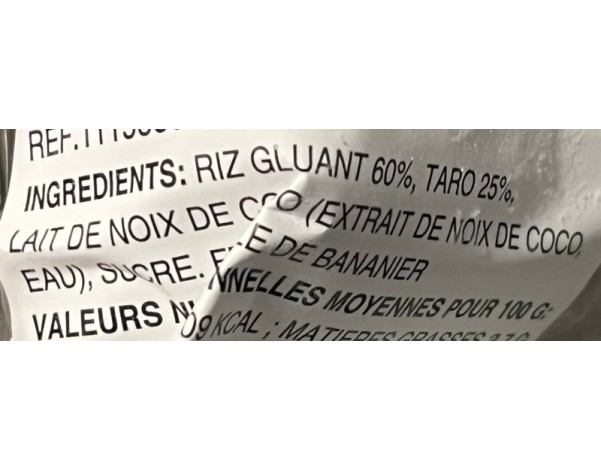 GATEAU DE RIZ GLUANT ET TARO 4 P. ****