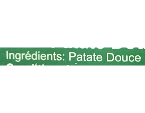 PATATE DOUCE ****