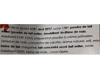 PERLE DE COCO CREME D’OEUF 50 P. ****