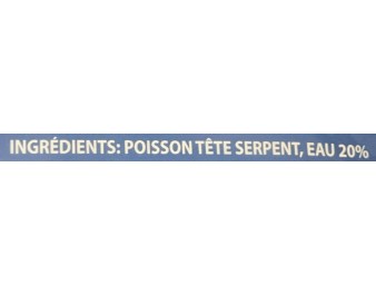 POISSON TETE DE SERPENT (A LA PESEE) ****