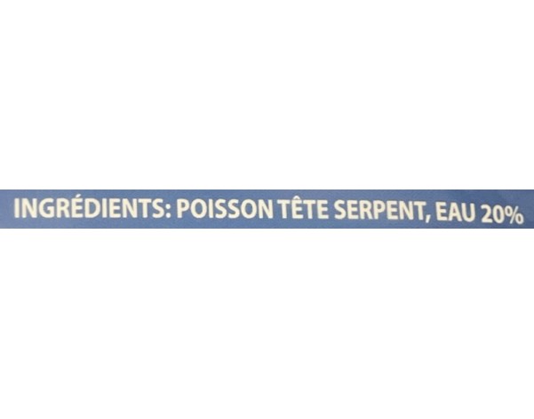 POISSON TETE DE SERPENT (A LA PESEE) ****