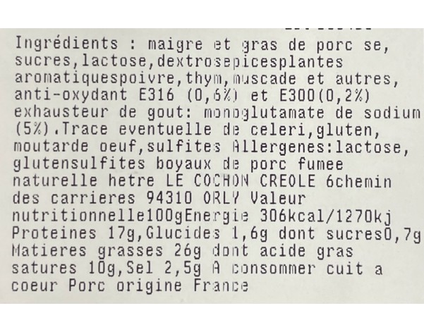 QUEUE DE BOEUF BOUCANEE HALAL (A LA PESEE) ****