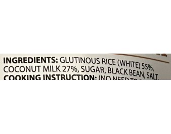 RIZ GLUANT AU LAIT DE NOIX DE COCO ET GRAINE DE SOJA NOIRE ****