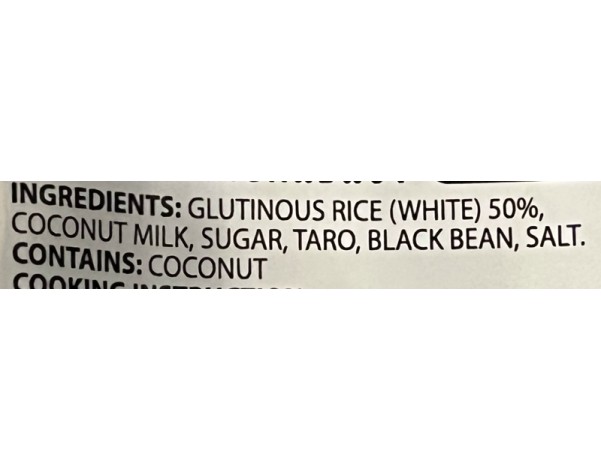 RIZ GLUANT AU LAIT DE NOIX DE COCO ET TARO ****