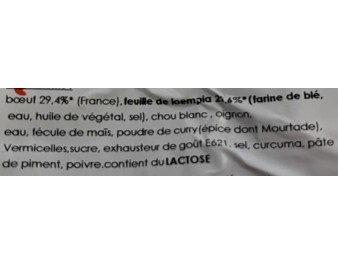 SAMOUSSAS AU BOEUF 50 P. ****