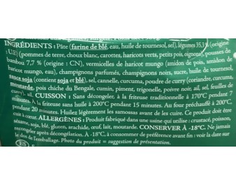 SAMOUSSAS AUX LEGUMES 20 P. ****